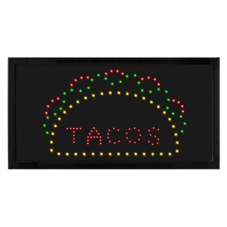 ALPINE INDUSTRIES 19" x 10" LED Rectangular TACO Sign with Two Display Modes, PK2 ALP497-11-2pk